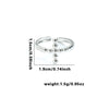 Titanium Steel Heart Shaped Geometric Ring With Electroplating For Female And Unisex Style