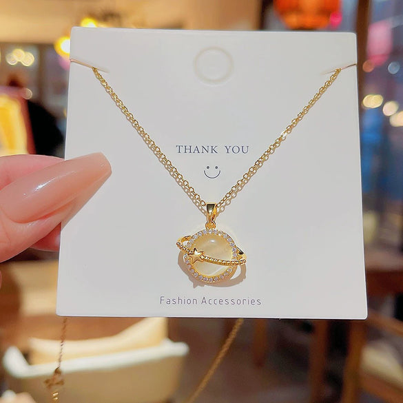 Titanium Steel Heart Shaped Women's Light Luxury Niche Love Collarbone Necklace With Design Sense And Simple Sweet Style