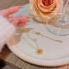 Titanium Steel Heart Shaped Women's Light Luxury Niche Love Collarbone Necklace With Design Sense And Simple Sweet Style