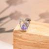 Titanium Steel Heart Shaped Zircon Earrings With Double Head Screw For Unisex Fashion Style