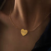 Titanium Steel Heart Stackable Necklace With Letters Numbers Text Electroplating
