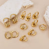 Titanium Steel Heart Star Pattern Goldplated Earrings For Women