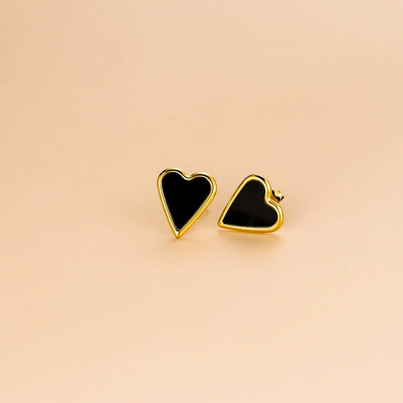 Titanium Steel Heart Style Electroplated Women's Earrings