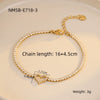 Titanium Steel Heart Zircon Bracelet Couple's Style 18K Gold Plated Electroplated
