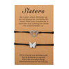 Titanium Steel Heartshaped Geometry Style Adjustable Unisex Bracelet 2Piece Set