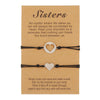 Titanium Steel Heartshaped Geometry Style Adjustable Unisex Bracelet 2Piece Set