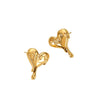 Titanium Steel Heartshaped Women's Earrings With Electroplating