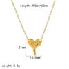 Titanium Steel Heartshaped Women's Earrings With Electroplating