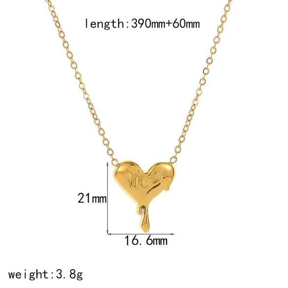Titanium Steel Heartshaped Women's Earrings With Electroplating