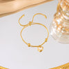 Titanium Steel Heartshaped Women's Fashionable Elegant Electroplated Bracelet