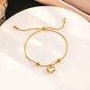 Titanium Steel Heartshaped Women's Fashionable Elegant Electroplated Bracelet