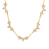 Titanium Steel Heartshaped Zircon Branch Artistic Pendant Necklace For Women