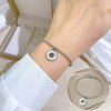 Titanium Steel Hip Hop Bracelet With Gold Inlaid Constellation Cartoon Style