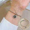 Titanium Steel Hip Hop Bracelet With Gold Inlaid Constellation Cartoon Style