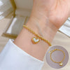 Titanium Steel Hip Hop Bracelet With Gold Inlaid Constellation Cartoon Style