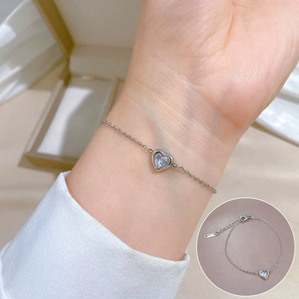Titanium Steel Hip Hop Bracelet With Gold Inlaid Constellation Cartoon Style