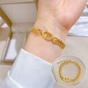 Titanium Steel Hip Hop Bracelet With Gold Inlaid Constellation Cartoon Style