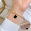 Titanium Steel Hip Hop Bracelet With Gold Inlaid Constellation Cartoon Style