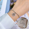 Titanium Steel Hip Hop Bracelet With Gold Inlaid Constellation Cartoon Style