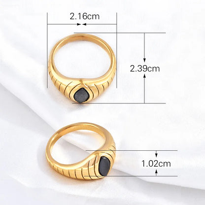 Wholesale Jewelry Hip-Hop Eye Titanium Steel 18K Gold Plated Plating Rings