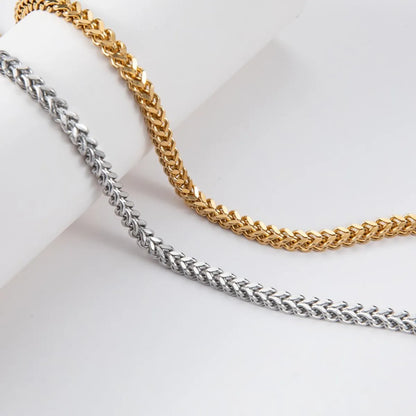 Titanium Steel Hip-Hop Geometric Plating Necklace