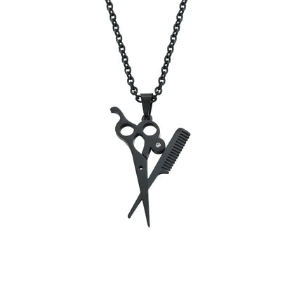 Titanium Steel Hip-Hop Retro Geometric Pendant Necklace