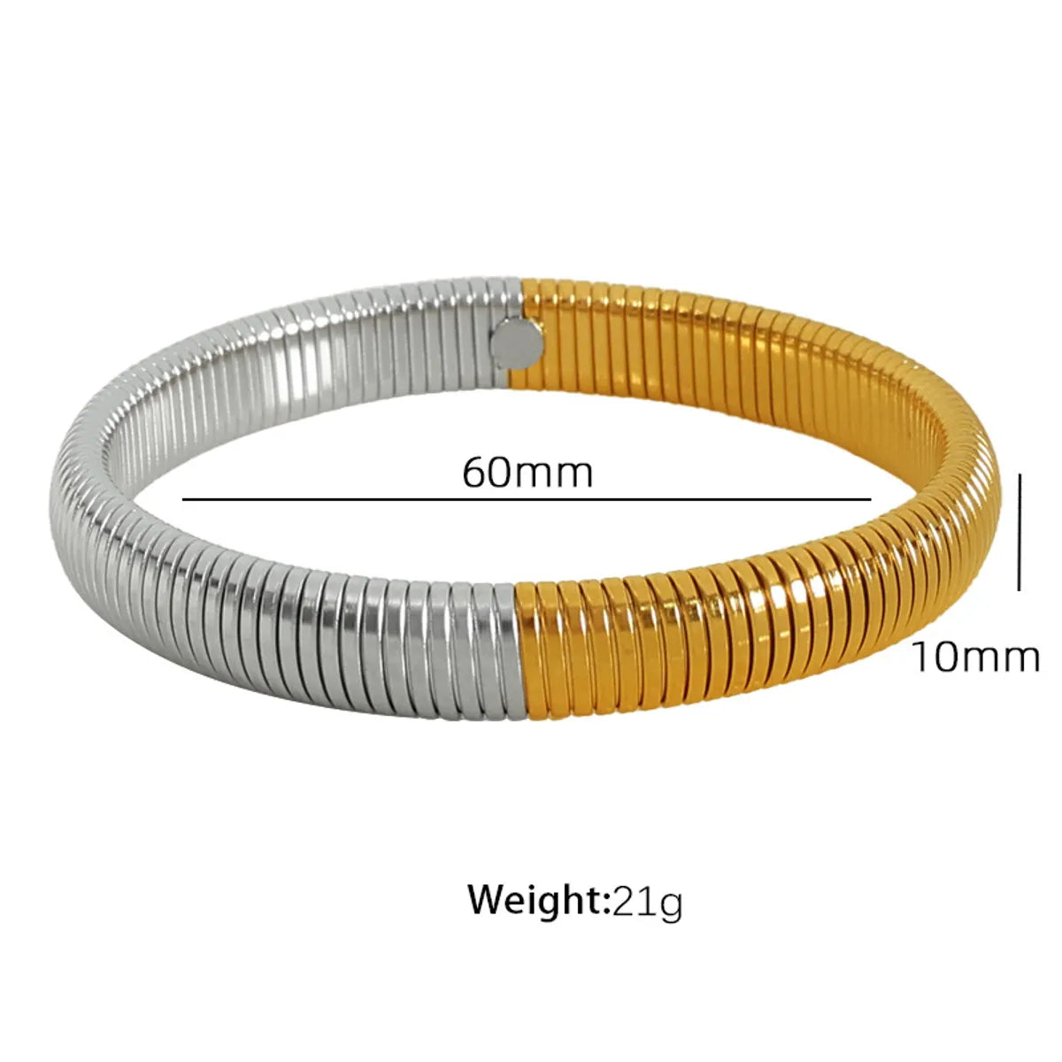 Titanium Steel Hip-Hop Retro Plating Solid Color Bangle