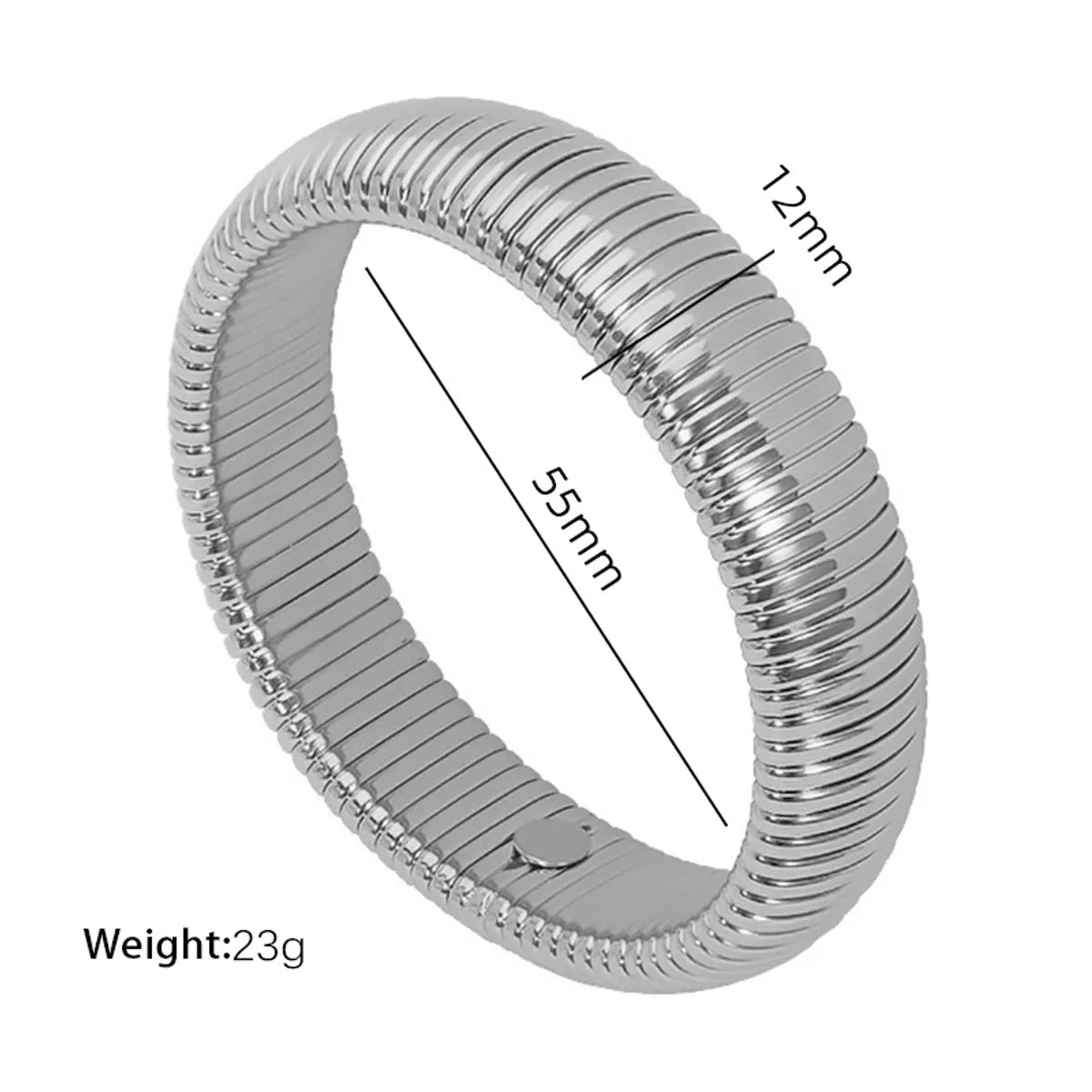 Titanium Steel Hip-Hop Retro Plating Solid Color Bangle