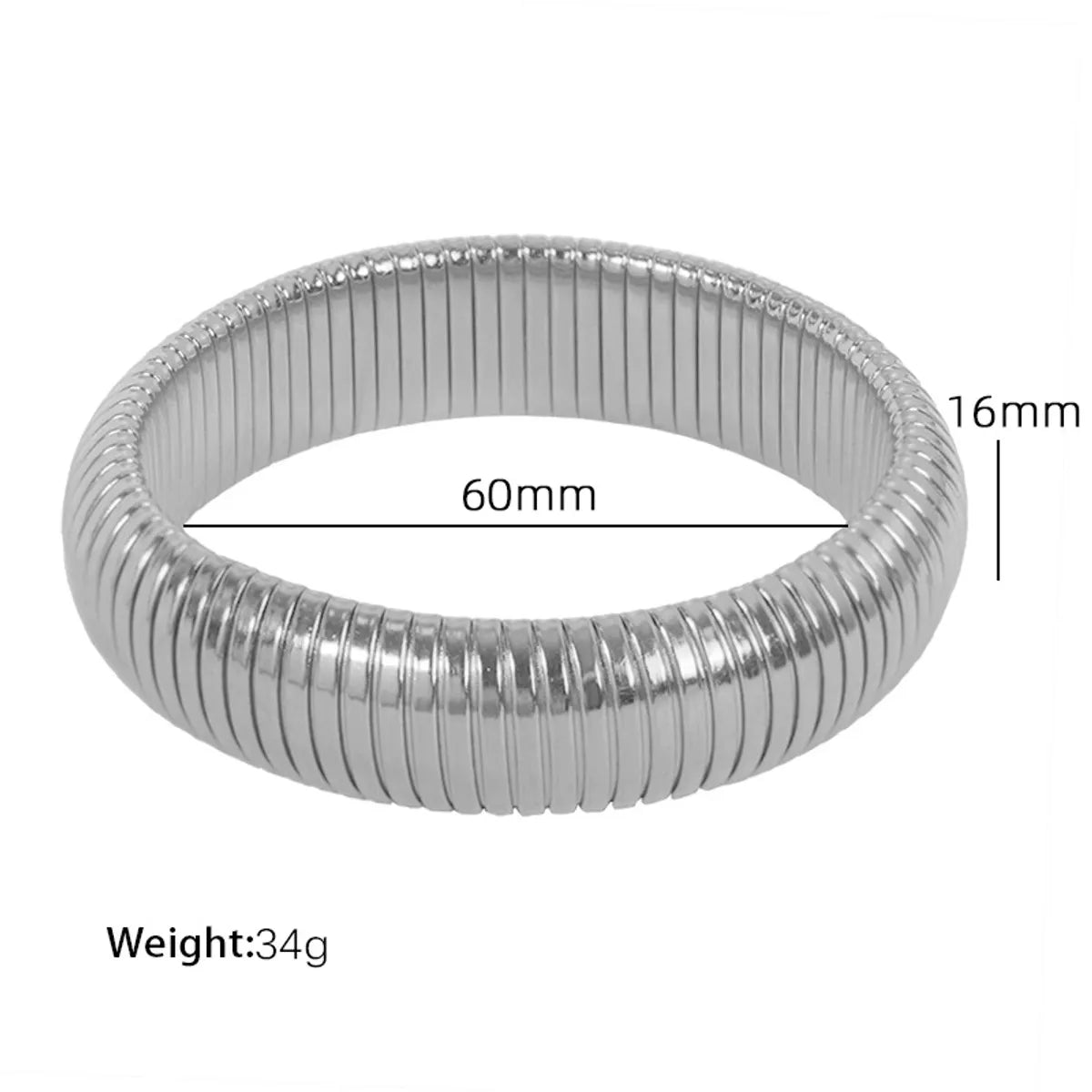 Titanium Steel Hip-Hop Retro Plating Solid Color Bangle