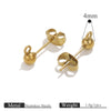 Titanium Steel Hip Hop Style Round Head Handmade Electroplated Geometric Unisex Earrings Jewelry Accessories