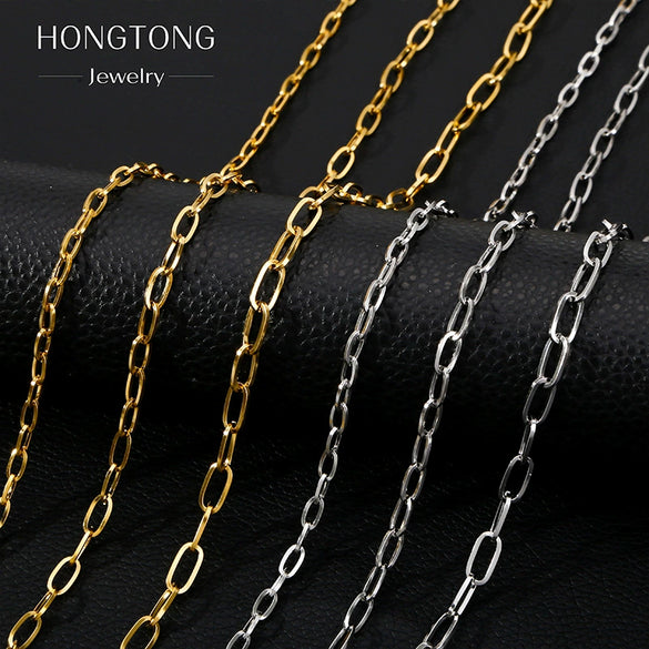 Titanium Steel Hiphop Street Geometric Square Line Oshaped Electroplated Wave Pattern Unisex Jewelry