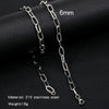 Titanium Steel Hiphop Street Geometric Square Line Oshaped Electroplated Wave Pattern Unisex Jewelry