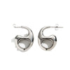 Titanium Steel Hollow Heart Shaped Light Luxury Style Ear Jewelry With Letters Numbers Text Pattern And Electroplating Design