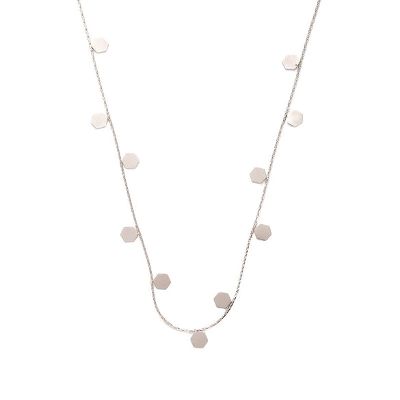 Titanium Steel Hollow Leaf Love Star Necklace For Women With Electroplating Design