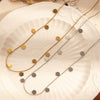 Titanium Steel Hollow Leaf Love Star Necklace For Women With Electroplating Design