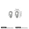 Titanium Steel Hook Buckles Jewelry Connecting Buckles For Bracelets Necklaces Handmade Diy Accessories With Totem Pattern Electroplated