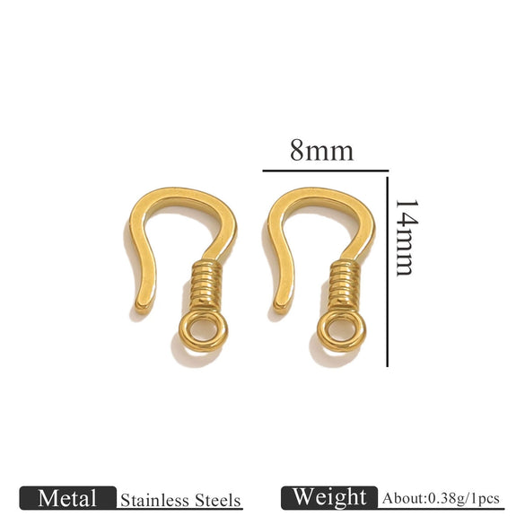 Titanium Steel Hook Buckles Jewelry Connecting Buckles For Bracelets Necklaces Handmade Diy Accessories With Totem Pattern Electroplated