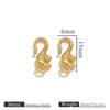Titanium Steel Hook Buckles Jewelry Connecting Buckles For Bracelets Necklaces Handmade Diy Accessories With Totem Pattern Electroplated
