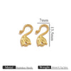 Titanium Steel Hook Buckles Jewelry Connecting Buckles For Bracelets Necklaces Handmade Diy Accessories With Totem Pattern Electroplated