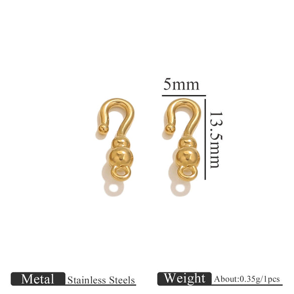 Titanium Steel Hook Buckles Jewelry Connecting Buckles For Bracelets Necklaces Handmade Diy Accessories With Totem Pattern Electroplated