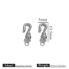 Titanium Steel Hook Buckles Jewelry Connecting Buckles For Bracelets Necklaces Handmade Diy Accessories With Totem Pattern Electroplated