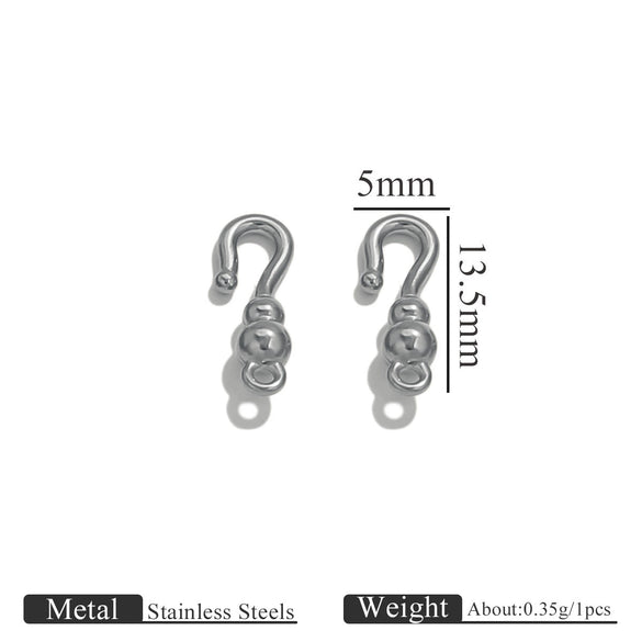 Titanium Steel Hook Buckles Jewelry Connecting Buckles For Bracelets Necklaces Handmade Diy Accessories With Totem Pattern Electroplated