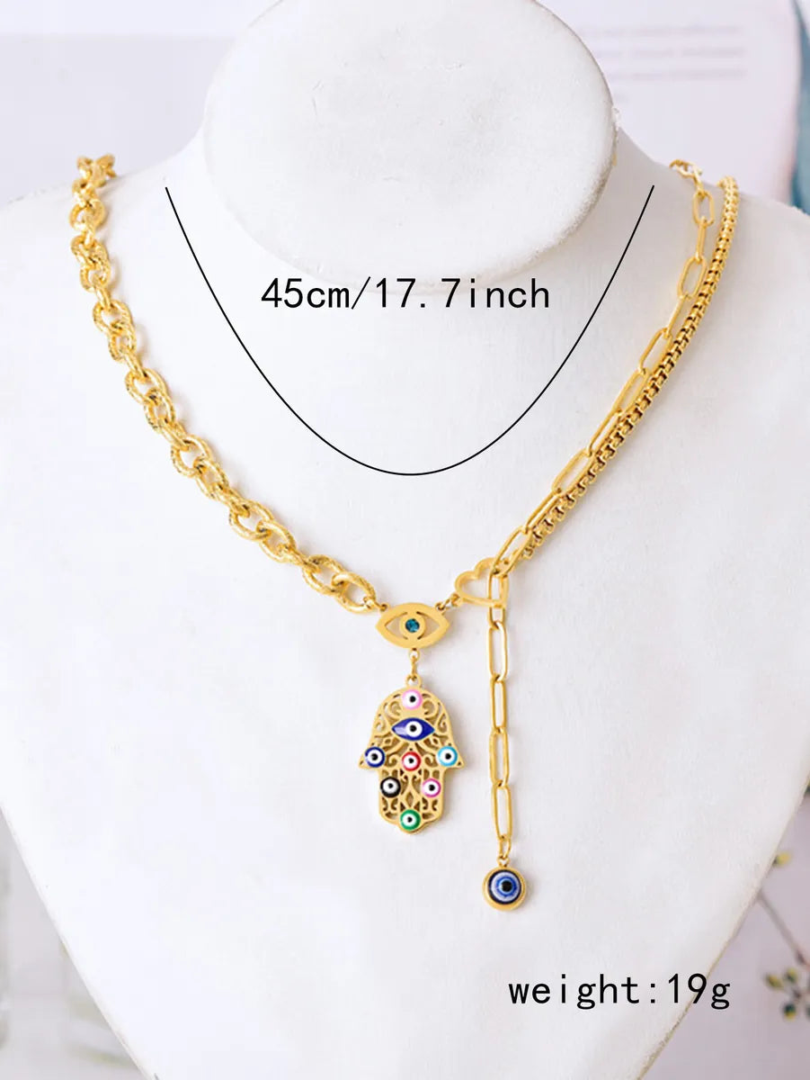 Titanium Steel IG Style Lady Bohemian Enamel Water Droplets Heart Shape Bell Jewelry Set