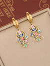 Titanium Steel IG Style Lady Bohemian Enamel Water Droplets Heart Shape Bell Jewelry Set