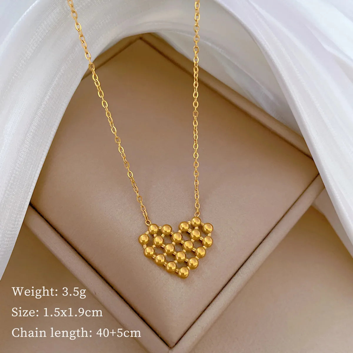 Titanium Steel IG Style Modern Style Heart Shape Hollow Out Pendant Necklace