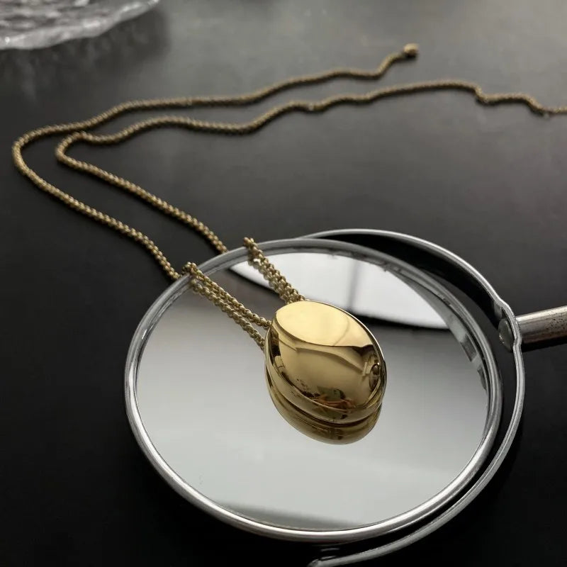 Titanium Steel IG Style Modern Style Round Pendant Necklace