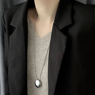 Titanium Steel IG Style Modern Style Round Pendant Necklace