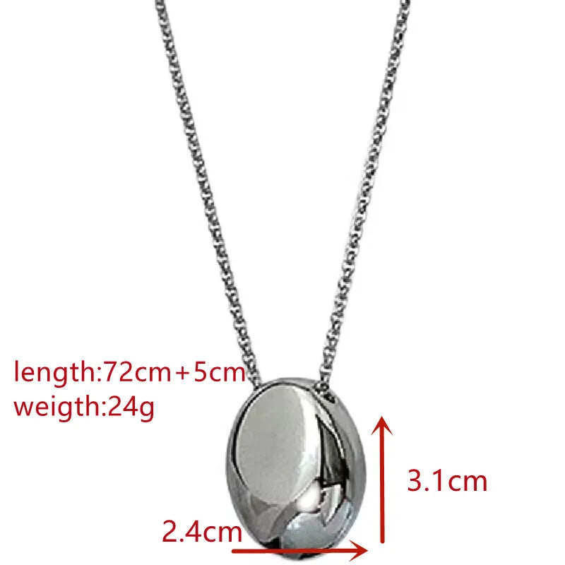 Titanium Steel IG Style Modern Style Round Pendant Necklace