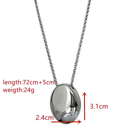 Titanium Steel IG Style Modern Style Round Pendant Necklace