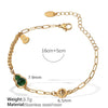 316L Stainless Steel Inlaid Resin Gourd Pendant Necklace For Women Electroplated Fashion Style